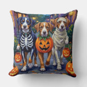 Greater Swiss Mountain Trick-or-Treating Halloween クッション (正面)