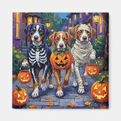 Greater Swiss Mountain Trick-or-Treating Halloween マグネット (正面)