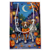 Greater Swiss Mountain Trick-or-Treating Halloween ミディアムペーパーバッグ (正面)