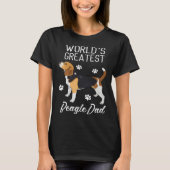 Greatest Beagle Dad Ever Beagle Dog Tシャツ (正面)