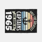 Greatest Captains Born In 1965 60th Birthday Boati フリースブランケット (正面(横))