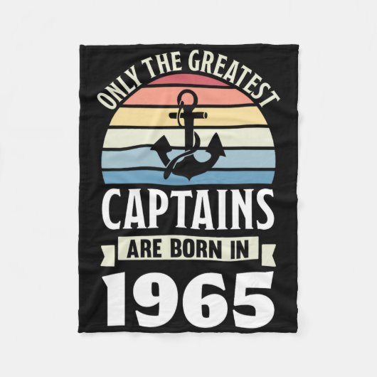 Greatest Captains Born In 1965 60th Birthday Boati フリースブランケット (正面)
