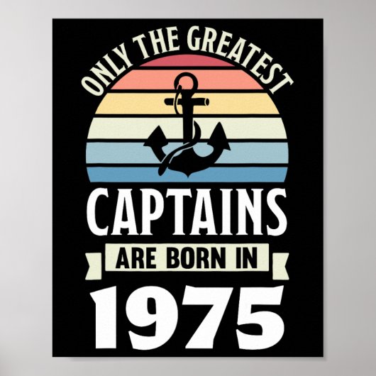 Greatest Captains Born In 1975 50th Birthday Boati ポスター (正面)
