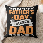 Greatest Dad In The World Typography クッション (ブランケット)