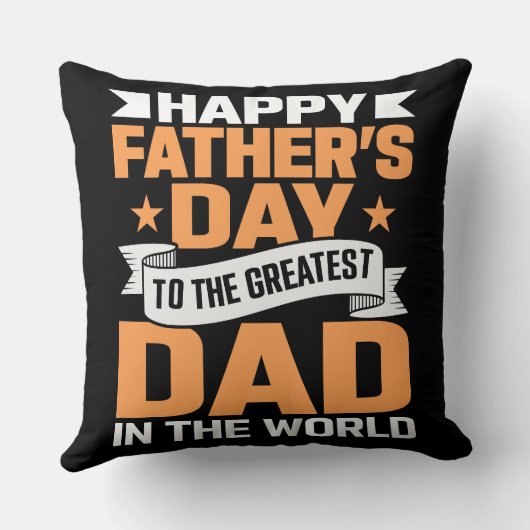 Greatest Dad In The World Typography クッション (裏面)