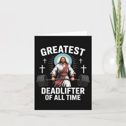 Greatest Deadlifter Of All Time Jesus  カード (正面)