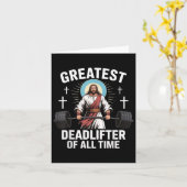 Greatest Deadlifter Of All Time Jesus  カード (黄色い花)