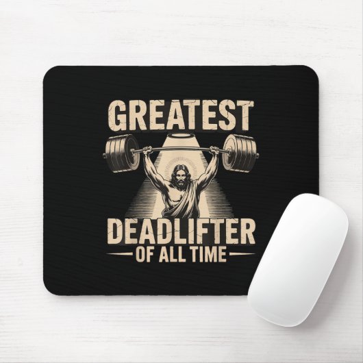 Greatest Deadlifter Of All Time Jesus  マウスパッド (マウス)
