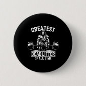Greatest Deadlifter Of All Time Jesus  缶バッジ (正面)