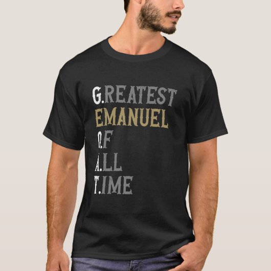 Greatest Emanuel of all time GOAT Emanuel Tシャツ (正面)