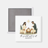 Greatest Gift Of All Nativity Scene Christian Chri マグネット (正面/裏面)