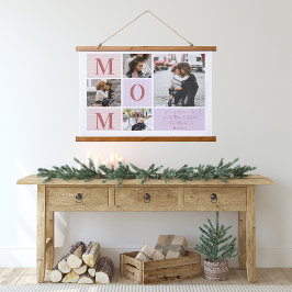 Greatest Mom | カラーブロックフォトコラージュ 吊り下げ型タペストリー
