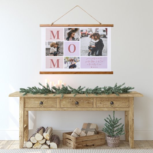 Greatest Mom | カラーブロックフォトコラージュ 吊り下げ型タペストリー
