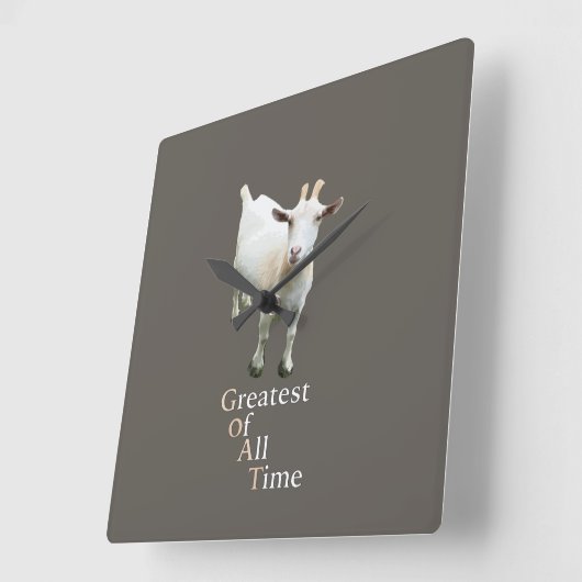 Greatest of all time Goat スクエア壁時計 (傾斜)