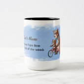 Greatest Papa Bear in this neck of woods ツートーンマグカップ (中央)