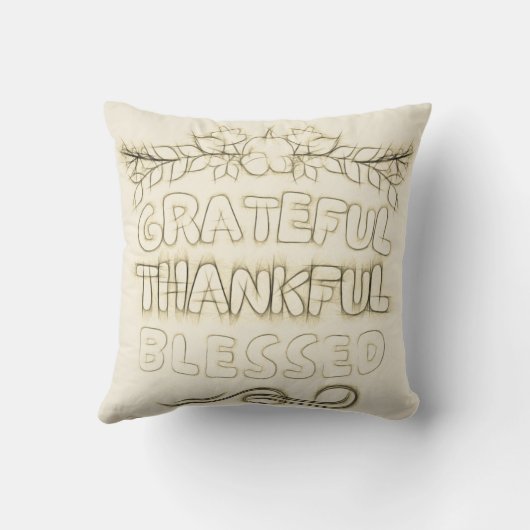 GREATFUL, THANKFUL, BLESSED  クッション (裏面)