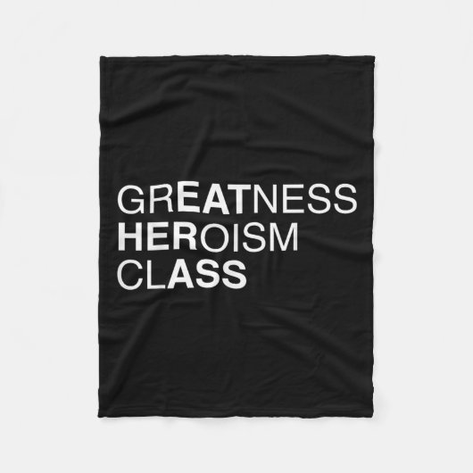 Greatness Heroism Cl Eat Her As$ Funny Pun Sarcasm フリースブランケット (正面)