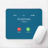 Greatness Is Calling, Insring Funny Novelty Quote マウスパッド (マウス)