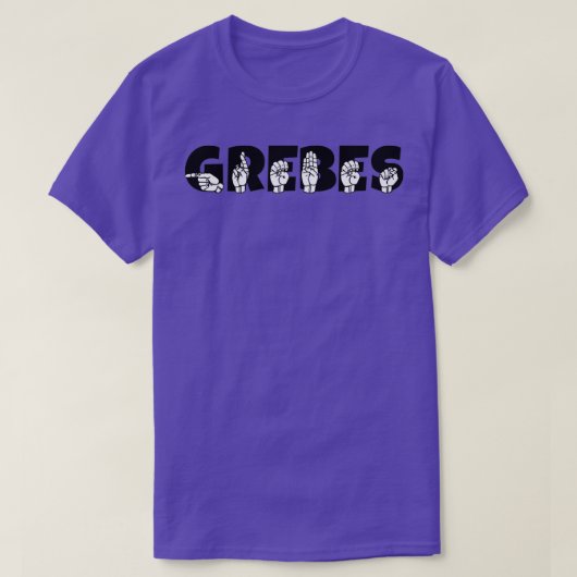 GREBES ASL手話デザイン Tシャツ (デザイン正面)