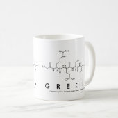 Greciaペプチド名mug コーヒーマグカップ (正面右)