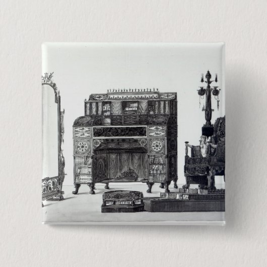 Grecianスタイルの家具 缶バッジ (正面)