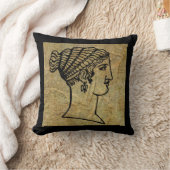 Grecian女性ギリシャの旧式なスクロール装飾用クッション クッション (ブランケット)