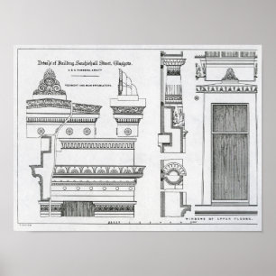 Grecian部屋の建築詳細 ポスター