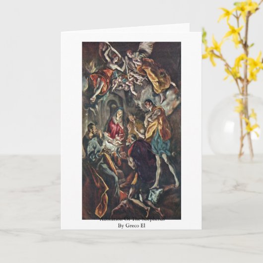 Greco El著羊飼いの崇敬 カード (黄色い花)