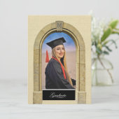 Greco-Roman Arch design Grad Party Invitation 案内状 (スタンド正面)