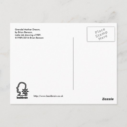 Gredel Mother Dream、Brian Benson著 ポストカード (裏面)