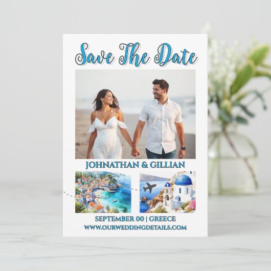 Greeceは日付の写真の宛先のゲートウェイを保存 セーブザデート (スタンド正面)