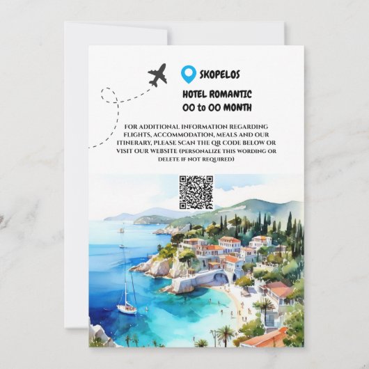 Greeceは日付の写真の宛先のゲートウェイを保存 セーブザデート (裏面)