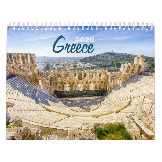 Greece 2026 Photo Wall Calendar – Scenic Greek カレンダー (カバー)
