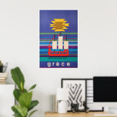 Greece Art Greek Travel Poster Print ポスター (ホームオフィス)