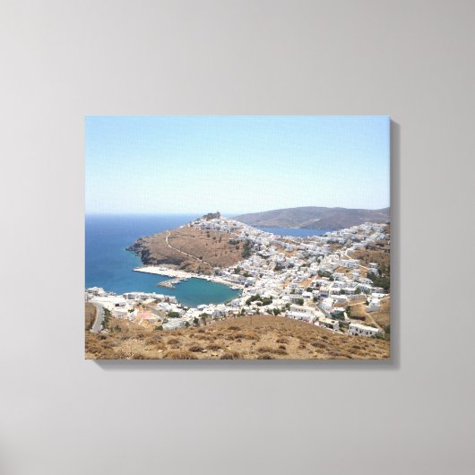 Greece, Astypalaia, Chora キャンバスプリント (正面)