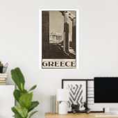 Greece Athens Parthenon Vintage Travel Poster ポスター (ホームオフィス)