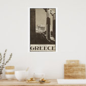 Greece Athens Parthenon Vintage Travel Poster ポスター (キッチン)