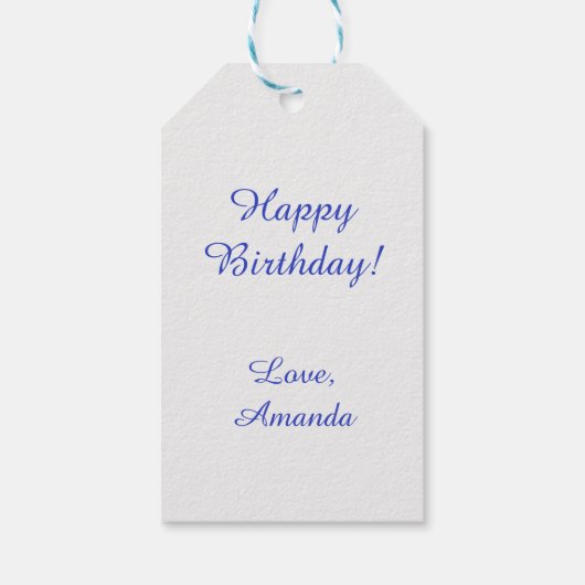 Greece Blue and White ギフトタグ (裏面)