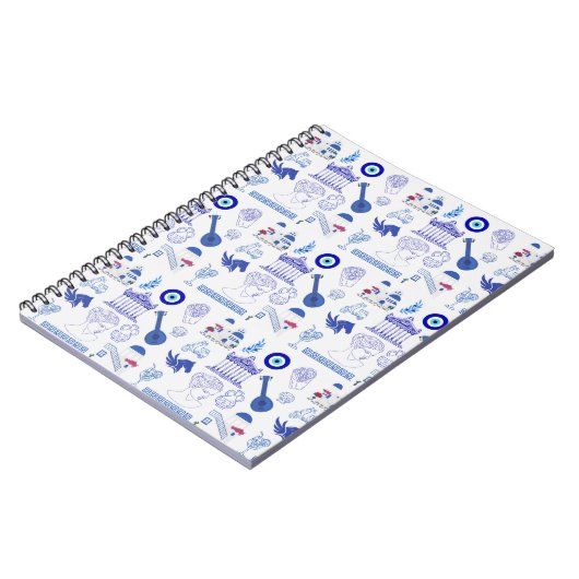 Greece Blue and White ノートブック (左側)