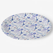 Greece Blue and White ペーパープレート (アングル)