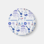 Greece Blue and White マグネット (正面)