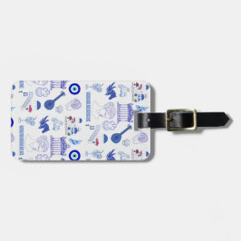 Greece Blue and White ラゲッジタグ
