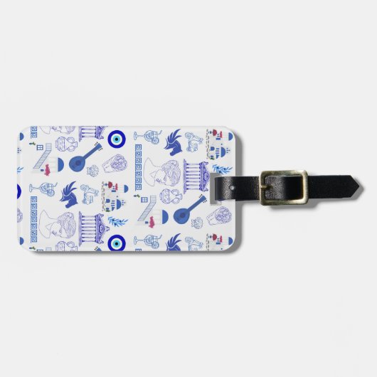 Greece Blue and White ラゲッジタグ (正面横)