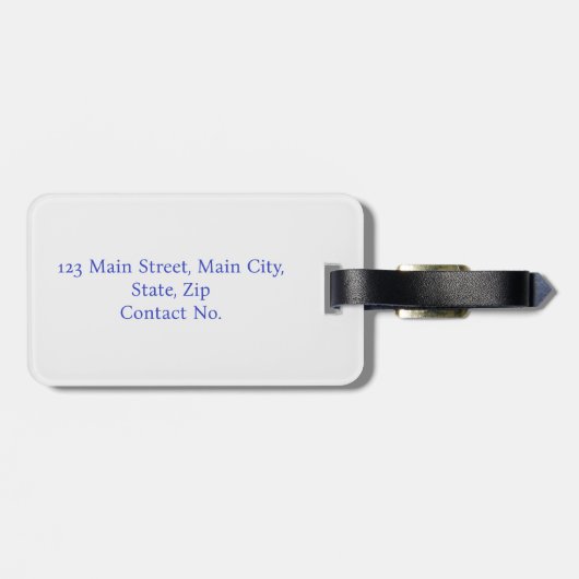 Greece Blue and White ラゲッジタグ (裏面横)