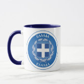 Greece Coat of Arms Circle Shape マグカップ (左)
