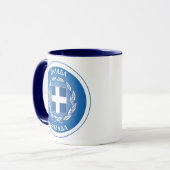 Greece Coat of Arms Circle Shape マグカップ (正面左)