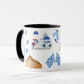 Greece Coffee Cup, Perfect Gift for Travel mug マグカップ (正面左)