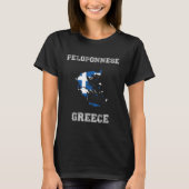 Greece Distressed Flag Peloponnese Pride Tシャツ (正面)