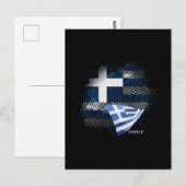 Greece flag ポストカード (正面/裏面)
