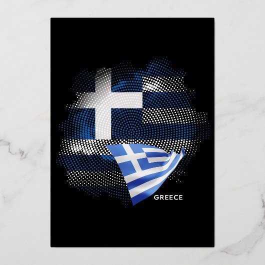 Greece flag 箔招待状 (正面)